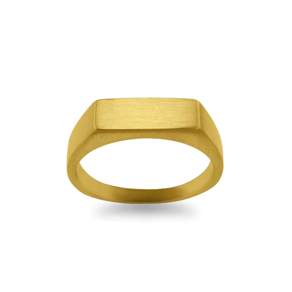 Gold ring on a white background